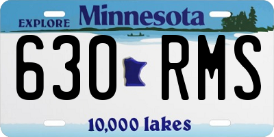 MN license plate 630RMS