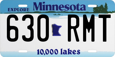 MN license plate 630RMT