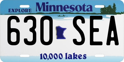 MN license plate 630SEA