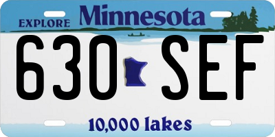 MN license plate 630SEF