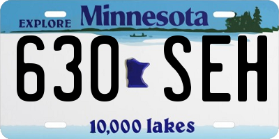 MN license plate 630SEH
