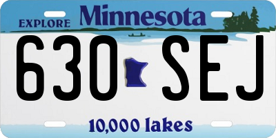 MN license plate 630SEJ