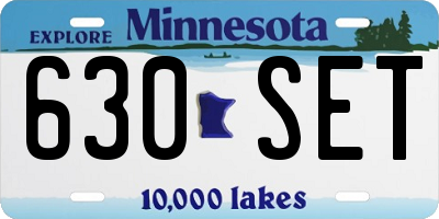 MN license plate 630SET