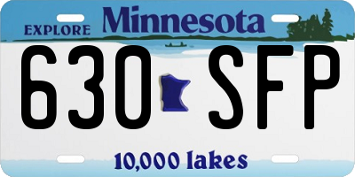 MN license plate 630SFP
