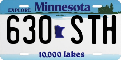 MN license plate 630STH