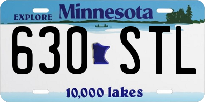 MN license plate 630STL