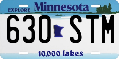 MN license plate 630STM