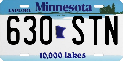 MN license plate 630STN