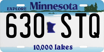 MN license plate 630STQ