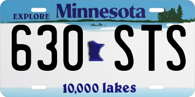 MN license plate 630STS