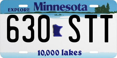 MN license plate 630STT
