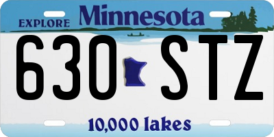 MN license plate 630STZ