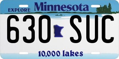 MN license plate 630SUC