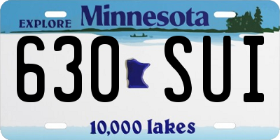 MN license plate 630SUI