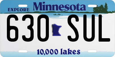 MN license plate 630SUL