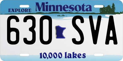 MN license plate 630SVA