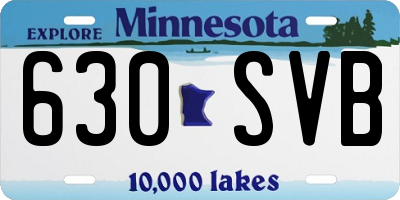 MN license plate 630SVB