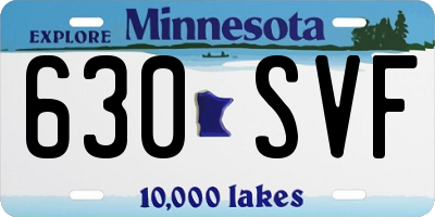 MN license plate 630SVF