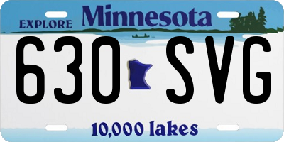 MN license plate 630SVG