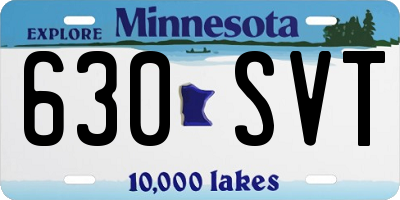 MN license plate 630SVT