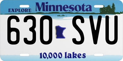 MN license plate 630SVU