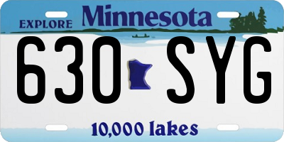 MN license plate 630SYG