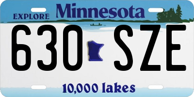 MN license plate 630SZE