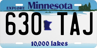 MN license plate 630TAJ