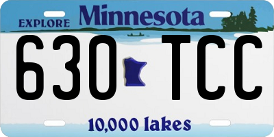MN license plate 630TCC
