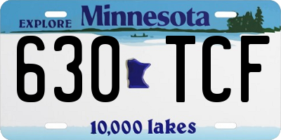 MN license plate 630TCF