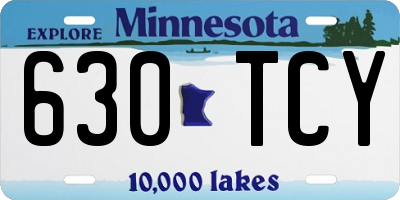 MN license plate 630TCY