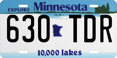 MN license plate 630TDR