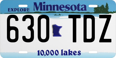 MN license plate 630TDZ