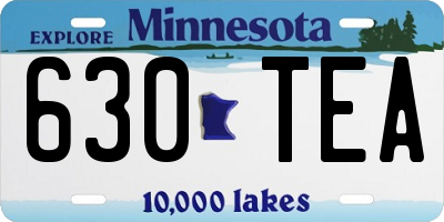 MN license plate 630TEA