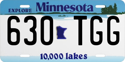 MN license plate 630TGG
