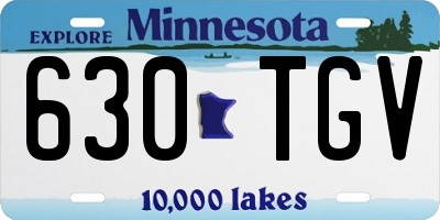 MN license plate 630TGV