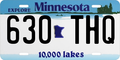 MN license plate 630THQ