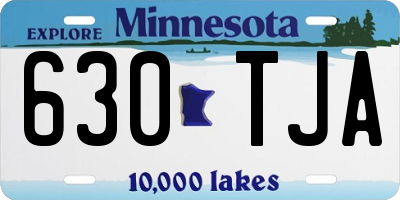 MN license plate 630TJA