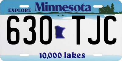 MN license plate 630TJC