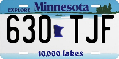 MN license plate 630TJF