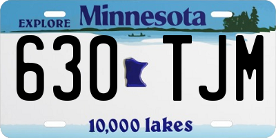 MN license plate 630TJM