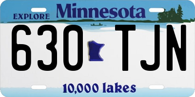 MN license plate 630TJN