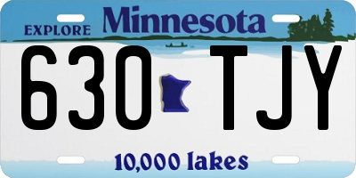 MN license plate 630TJY