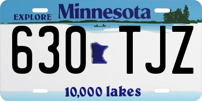 MN license plate 630TJZ