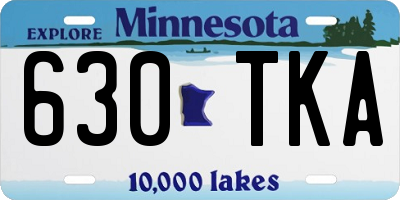 MN license plate 630TKA