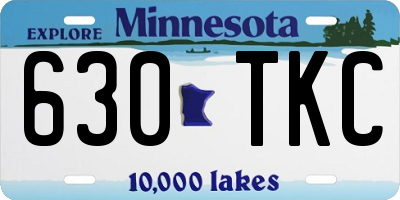 MN license plate 630TKC