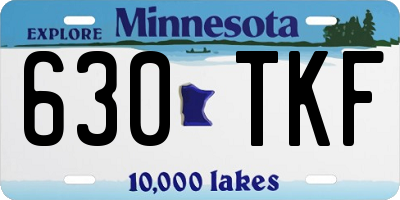 MN license plate 630TKF