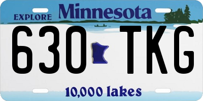MN license plate 630TKG