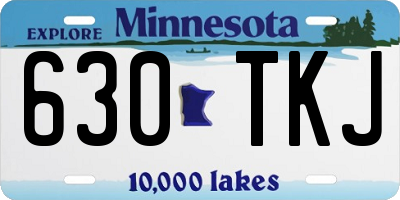 MN license plate 630TKJ
