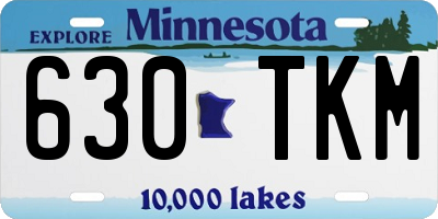 MN license plate 630TKM